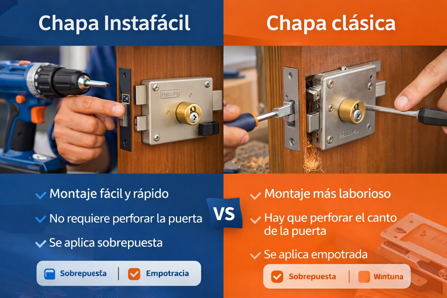 Chapa Instafácil vs chapa clásica