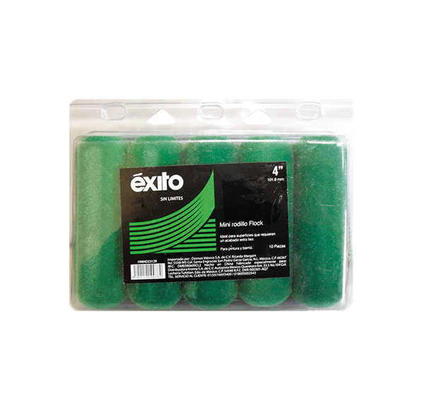 TEN PACK MINI RODILLO FLOCK 4"19AH023129 EXITO(10)