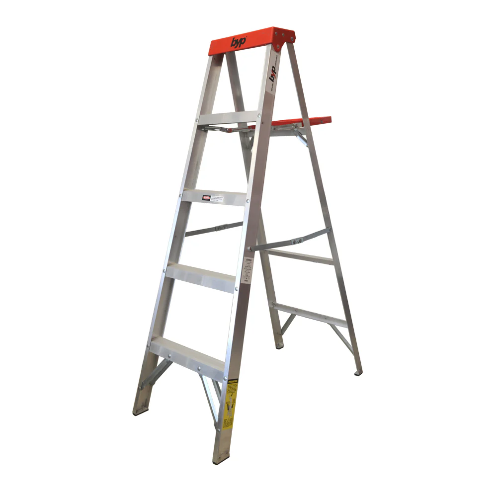 ESCALERA TIJERA ETR34 4 ESCALONES  ALUM. T/III C/BANDEJA BYP