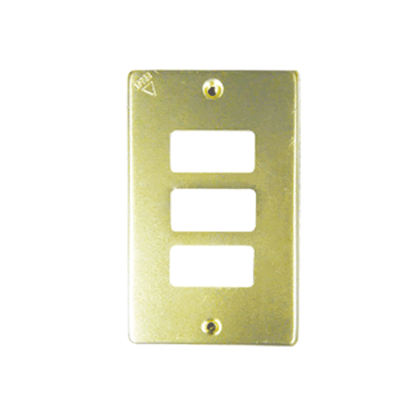 PLACA  5363  3 VENTANAS ALUMINIO ORO  ROYER (200)