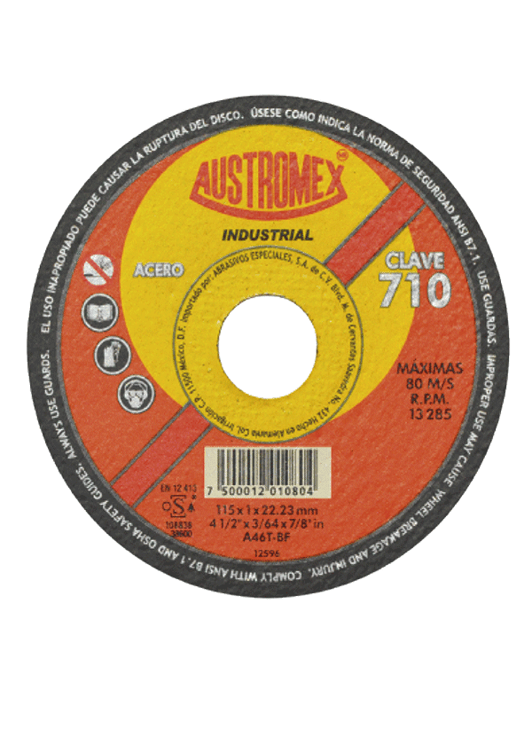 DISCO C-710 PLANO DELG.METAL 4.5"X1MM X7/8" AUSTROMEX (50)