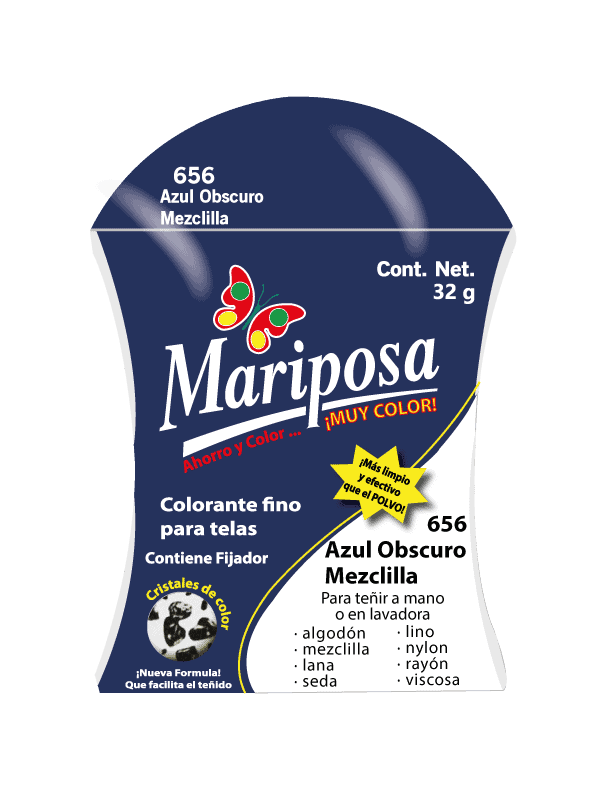 COLORANTE 656 AZUL OBSC MEZCLILLA  MARIPOSA