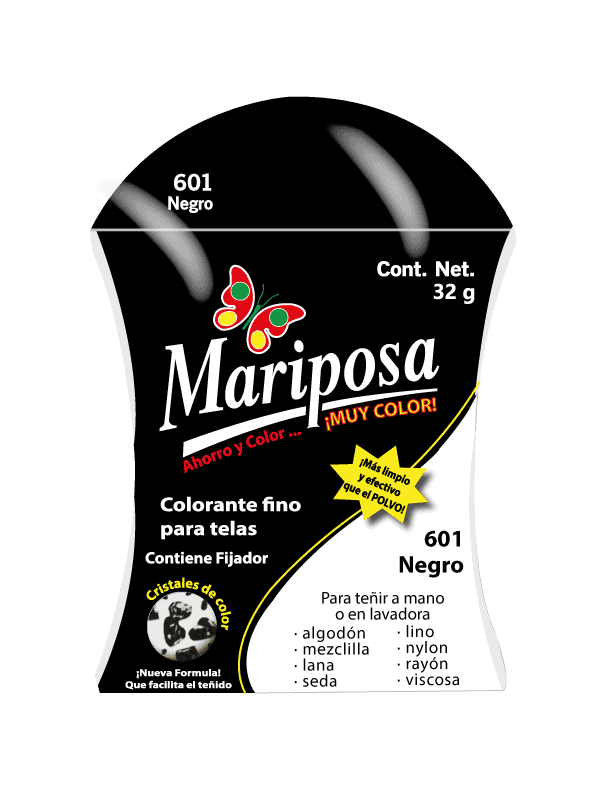 COLORANTE 601 NEGRO  MARIPOSA