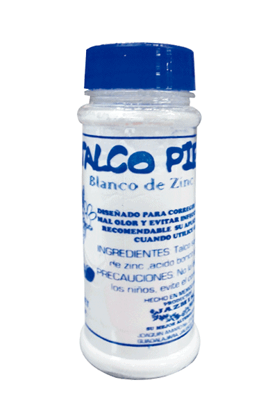 TALCO 100GR PIE (BCO  DE ZINC )APLICADOR (104)