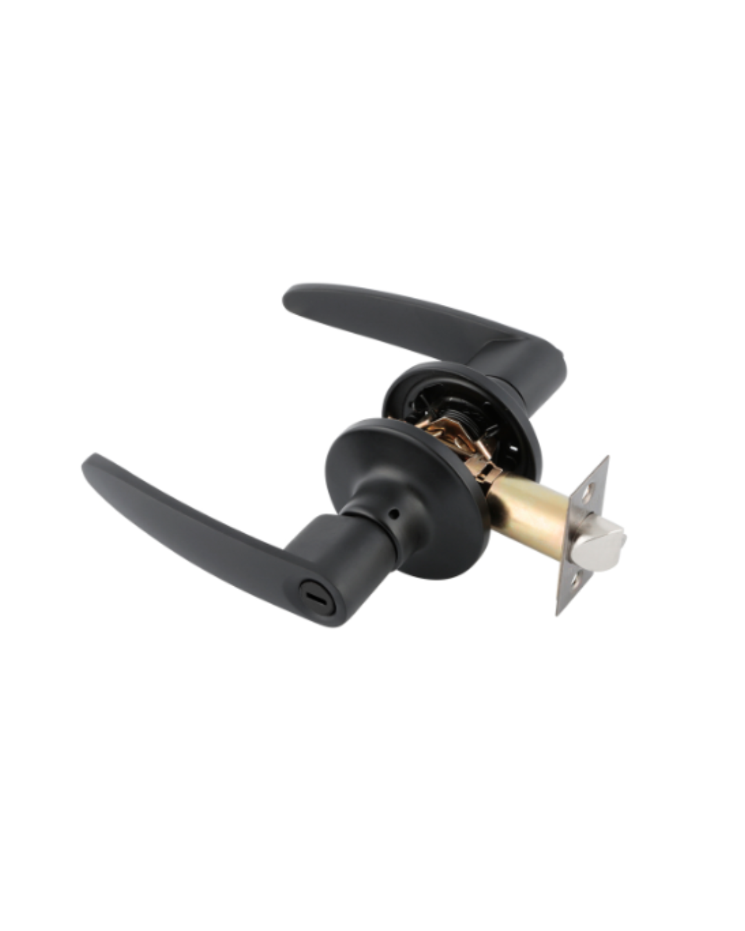 CERRADURA 6677 MANIJA/GRANITO NEG BP 35-45MM S/LLAVE DEX(24)