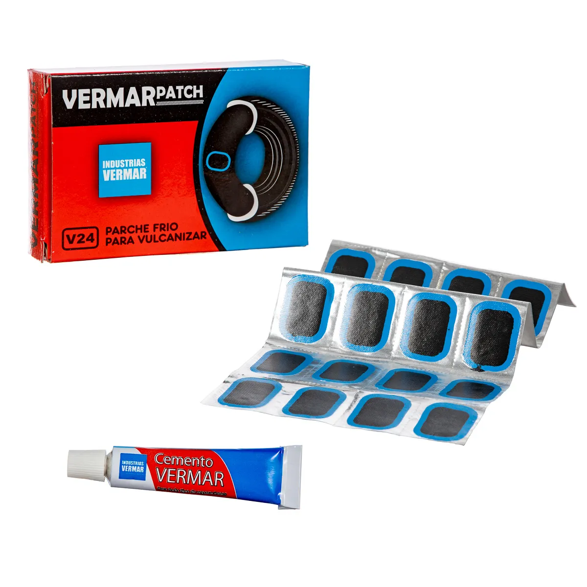 PARCHES PARA MOTO C/16 PIEZAS VERMAR (78)