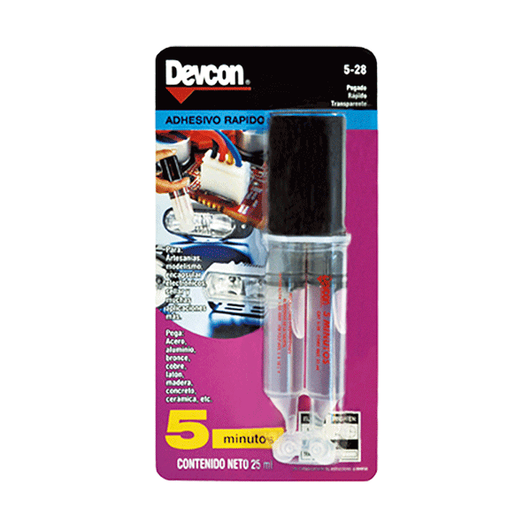 PEGAMENTO 5-28 25ML PLASTIACERO JERINGA 5MIN DEVCON(30)