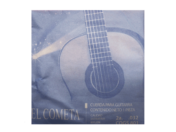 CUERDA 2A DE NYLON  PARA GUITARRA C/6 PZAS COMETA (1)