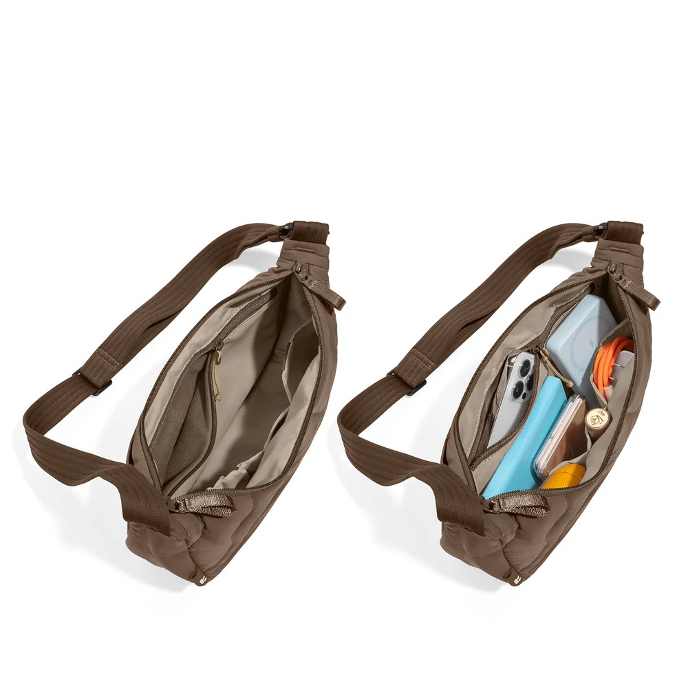 BOLSO CRUZADO ACOLCHADO T34M1Y1 SOMBRA DE TIERRA TOMTOC