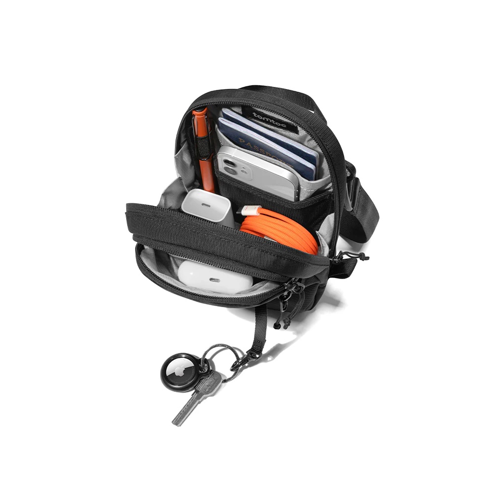 BOLSO BANDOLERA DE VIAJE T37S1K1 CAQUI TOMTOC