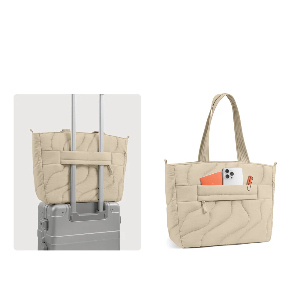 BOLSA TOTE PORTÃTIL T38M1K2 ARENA NATURAL TOMTOC
