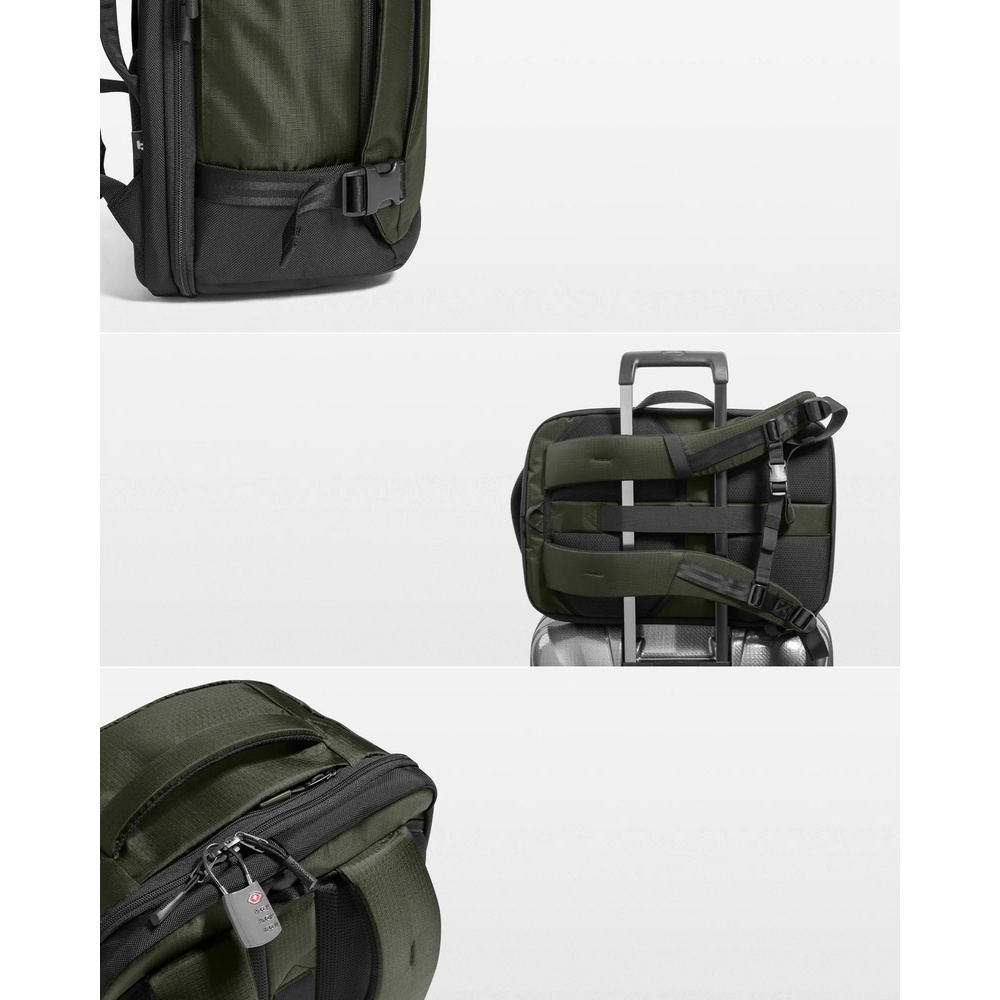 MOCHILA PORTÃTIL DE VIAJE T66M1T1 VERDE TOMTOC