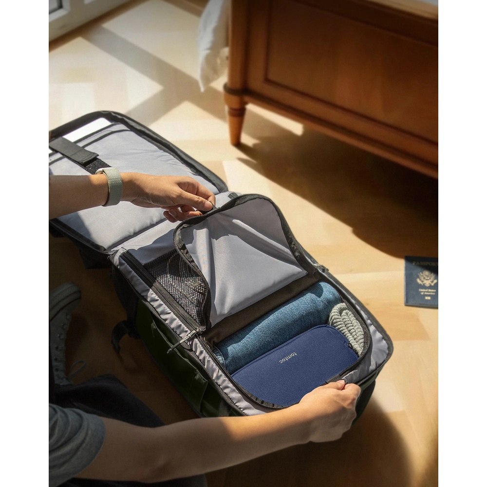 MOCHILA PORTÃTIL DE VIAJE T66M1T1 VERDE TOMTOC