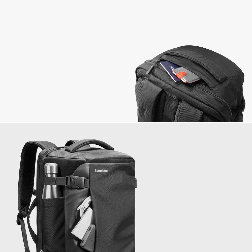 MOCHILA PORTÃTIL DE VIAJE T66S1G2 GRIS CLARO TOMTOC